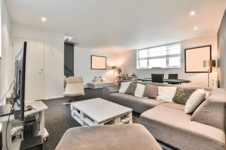 Bright interior design of a luxury house